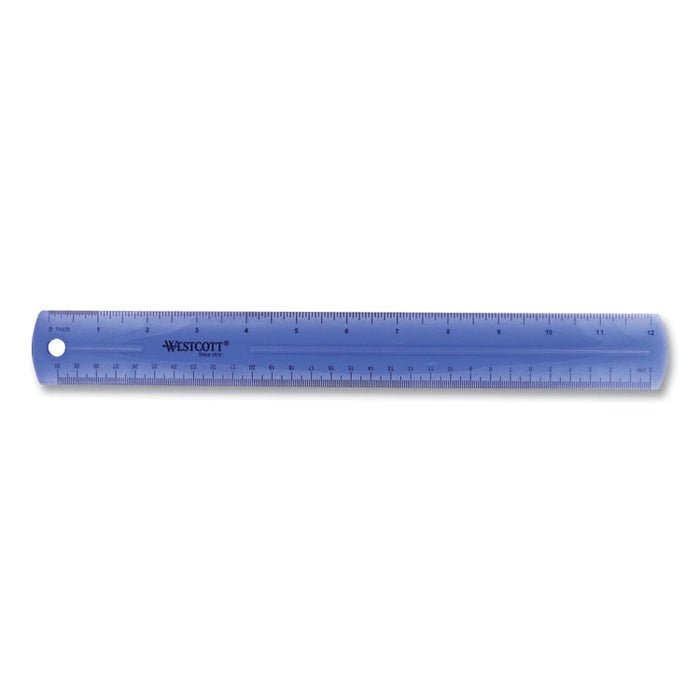 12" Jewel Colored Ruler, Standard/Metric, Plastic