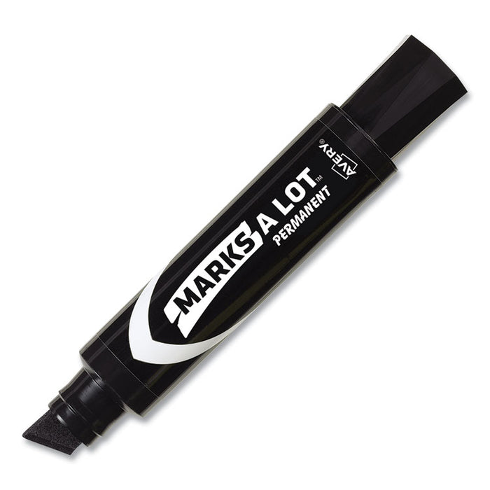 MARKS A LOT Extra-Large Desk-Style Permanent Marker, Extra-Broad Chisel Tip, Black