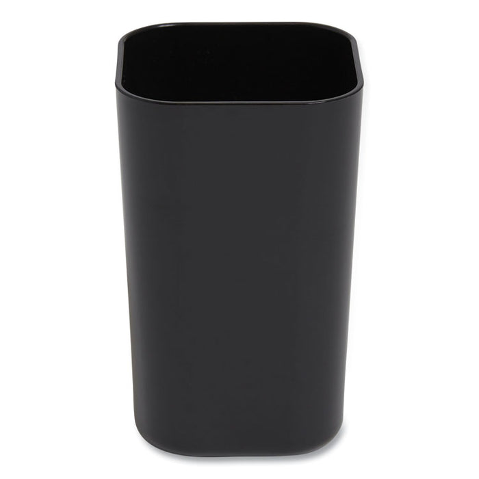 Plastic Pencil Cup, 2.61 x 2.61 x 4.3, Black