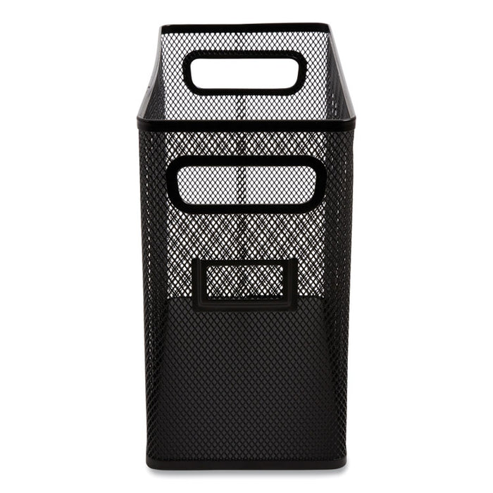 Wire Mesh Box-Style Vertical Document Organizer, 1 Section, Letter-Size, 5.79 x 12.4 x 10.16, Matte Black