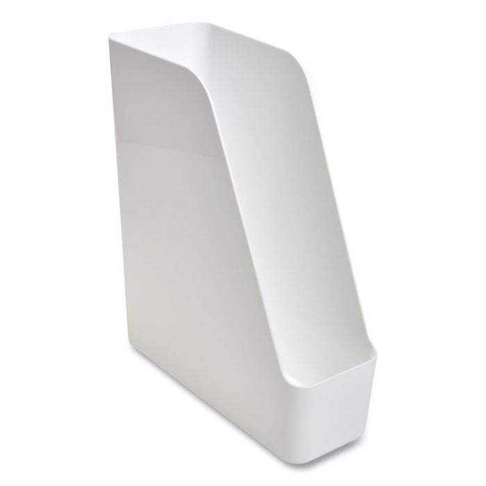Plastic Magazine File, 4.28 x 10.47 x 11.7, White, 2/Pack