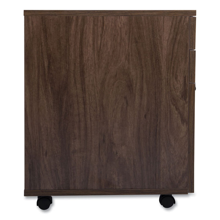 Essentials Mobile Pedestal File, Left or Right, 3-Drawers: Box/Box/File, Legal/Letter, Espresso, 15.6" x 21.3" x 24.3"
