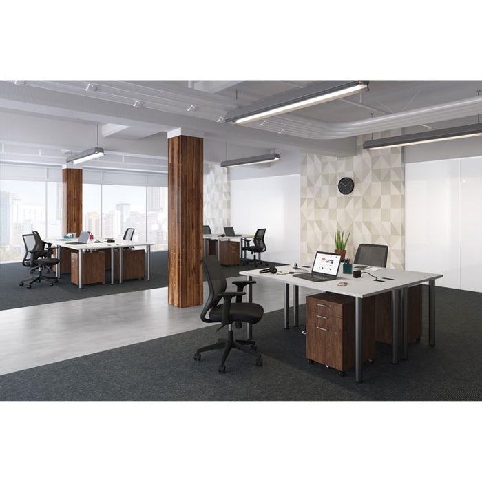 Essentials Mobile Pedestal File, Left or Right, 3-Drawers: Box/Box/File, Legal/Letter, Espresso, 15.6" x 21.3" x 24.3"
