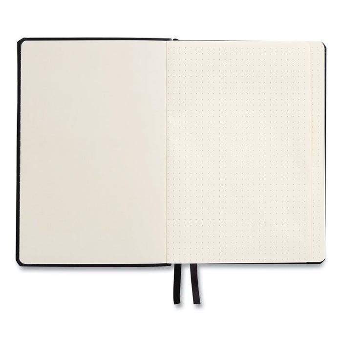 Flexible-Cover Business Journal with Elastic Closure, 1-Subject, Narrow Rule, Black Cover, (128) 8 x 5.5 Sheets