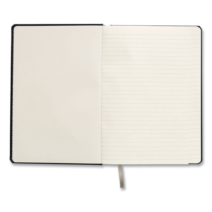 Hardcover Business Journal, 1-Subject, Narrow Rule, Black Cover, (96) 8 x 5.5 Sheets