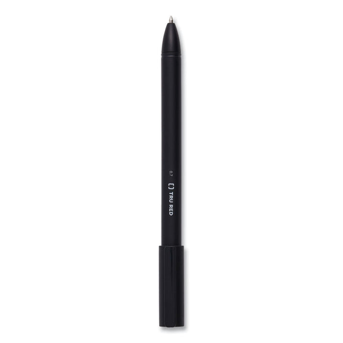 Quick Dry Gel Pen, Retractable, Medium 0.7 mm, Black Ink, Black Barrel, 5/Pack