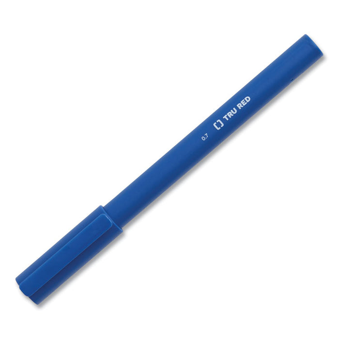 Quick Dry Gel Pen, Stick, Medium 0.7 mm, Blue Ink, Blue Barrel, 24/Pack