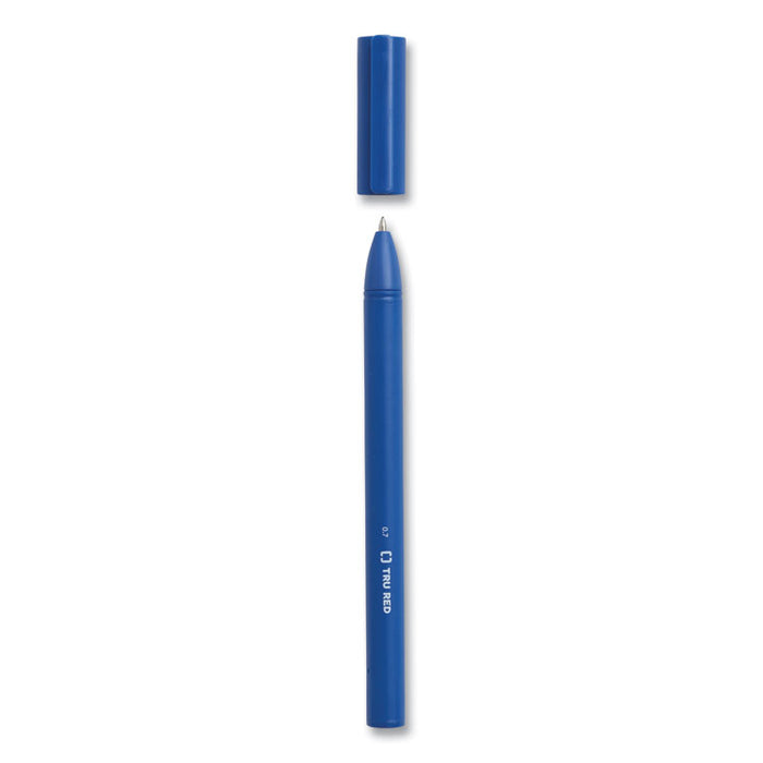Quick Dry Gel Pen, Retractable, Fine 0.5 mm, Blue Ink, Blue Barrel, Dozen