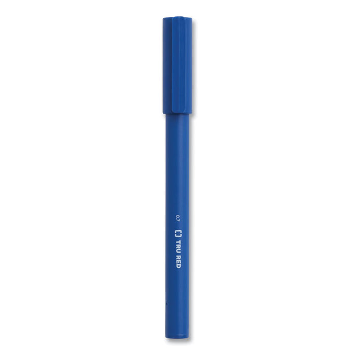 Quick Dry Gel Pen, Stick, Medium 0.7 mm, Blue Ink, Blue Barrel, 24/Pack