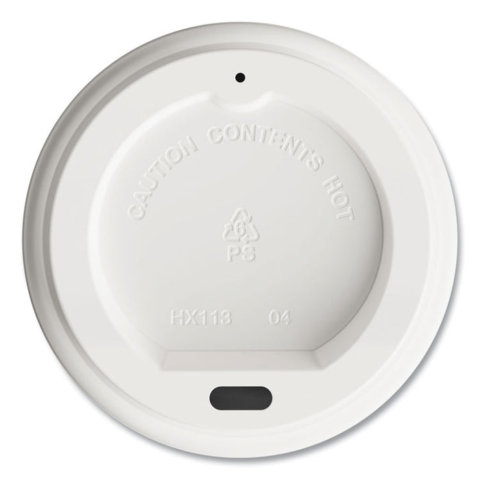 Plastic Hot Cup Lids, Fits 8 oz Hot Cups, White, 50/Pack