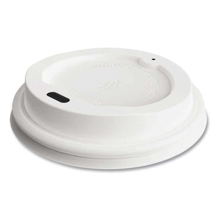 Plastic Hot Cup Lids, Fits 8 oz Hot Cups, White, 50/Pack