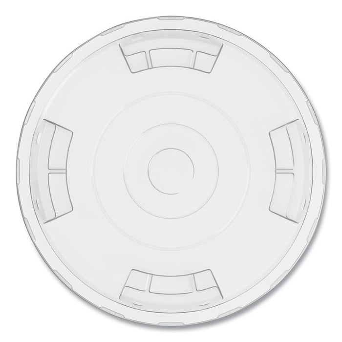 Compostable Straw Slot Plastic Cold Cup Lids, Fits 12 oz/16 oz Cold Cups, Clear, 500/Pack