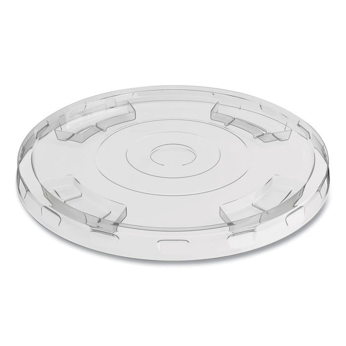 Compostable Straw Slot Plastic Cold Cup Lids, Fits 12 oz/16 oz Cold Cups, Clear, 500/Pack