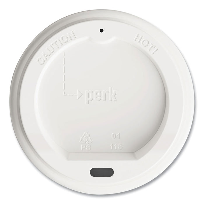 Plastic Hot Cup Lids, Fits 10 oz/12 oz/16 oz Hot Cups, White, 50/Pack