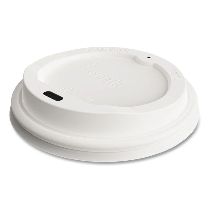 Plastic Hot Cup Lids, Fits 10 oz/12 oz/16 oz Hot Cups, White, 50/Pack