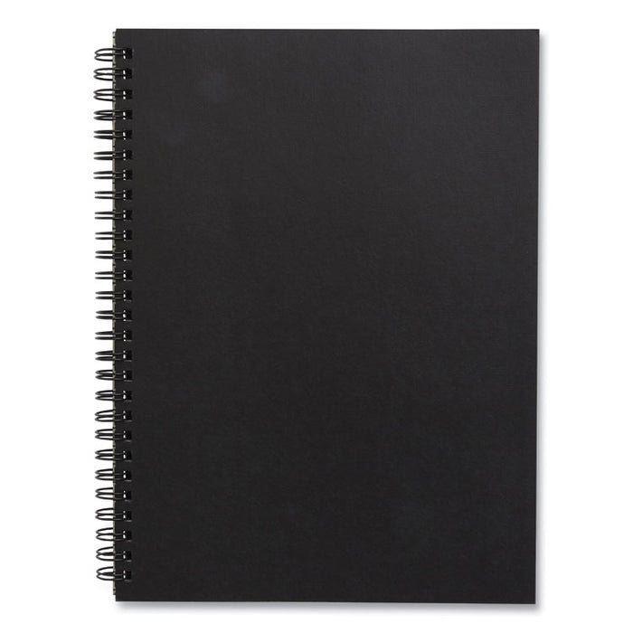 Wirebound Soft-Cover Business-Meeting Journal, Meeting-Minutes/Notes Format, Black Cover, (80) 9.5 x 6.5 Sheets