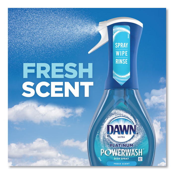 Platinum Powerwash Dish Spray, Fresh Scent, 16 oz Spray Bottle, 2/Pack