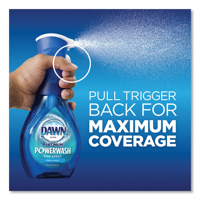 Platinum Powerwash Dish Spray, Fresh Scent, 16 oz Spray Bottle, 2/Pack