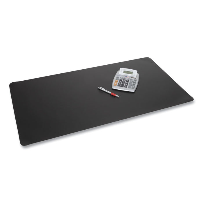 Rhinolin II Desk Pad with Antimicrobial Protection, 36" x 20", Black