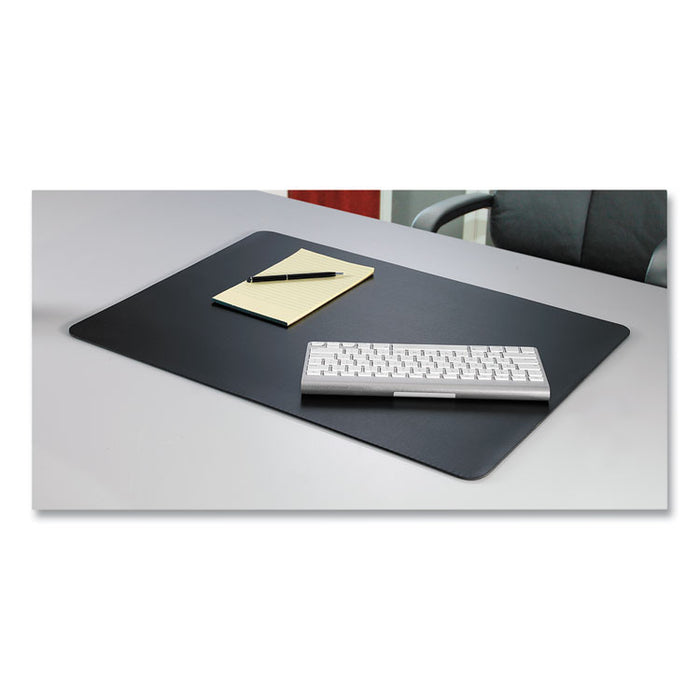 Rhinolin II Desk Pad with Antimicrobial Protection, 17" x 12", Black