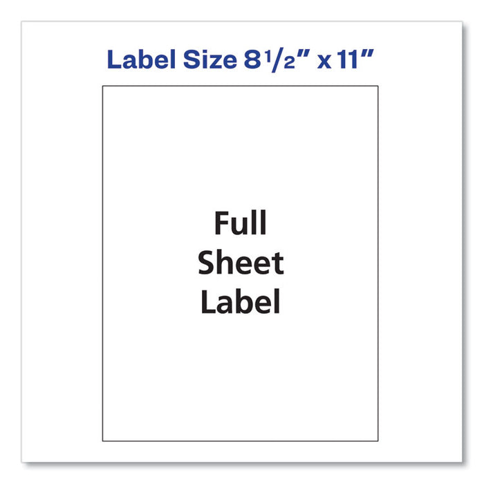 Shipping Labels with TrueBlock Technology, Inkjet Printers, 8.5 x 11, White, 25/Pack