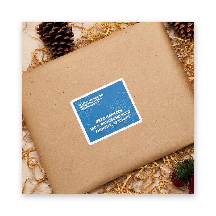 Waterproof Shipping Labels with TrueBlock and Sure Feed, Laser Printers, 3.33 x 4, White, 6/Sheet, 50 Sheets/Pack