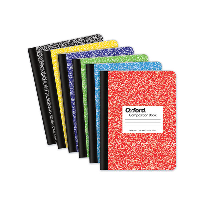 Composition Book, Wide/Legal Rule, Randomly Assorted Cover Color, (100) 9.75 x 7.5 Sheets