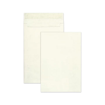 Lightweight 14 lb Tyvek Open End Expansion Mailers, #15 1/2, Cheese Blade Flap, Redi-Strip Closure, 12 x 16, White, 25/Box