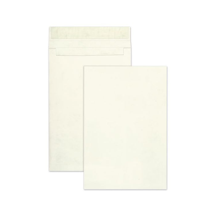 Lightweight 14 lb Tyvek Open End Expansion Mailers, #15 1/2, Cheese Blade Flap, Redi-Strip Closure, 12 x 16, White, 25/Box