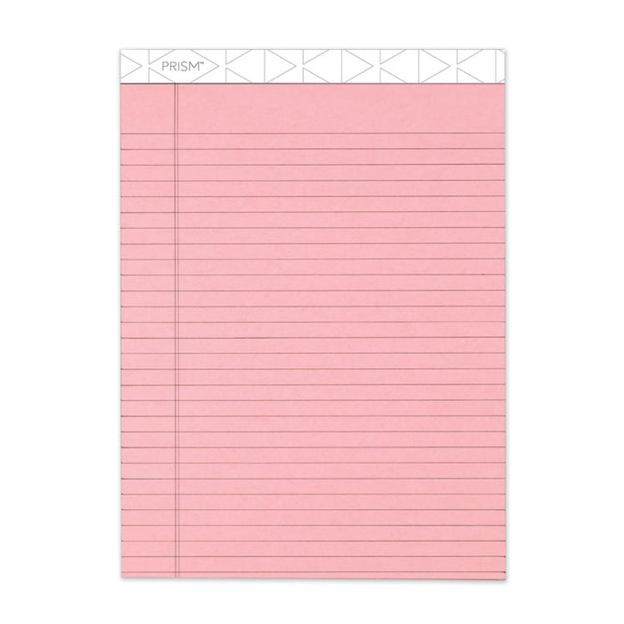 Prism + Colored Writing Pads, Wide/Legal Rule, (50) Pastel Pink 8.5 x 11 Sheets, 12/Pack