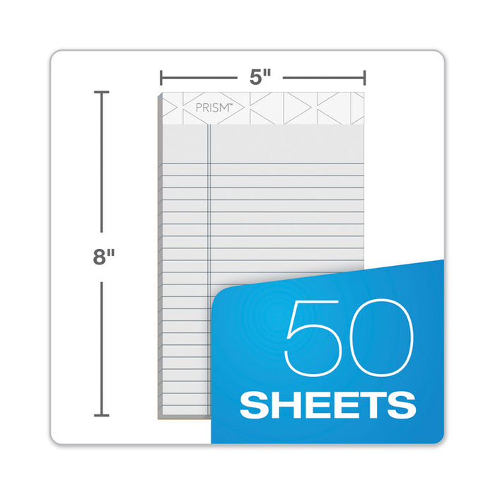Prism + Colored Writing Pads, Narrow Rule, (50) Pastel Gray 5 x 8 Sheets, 12/Pack