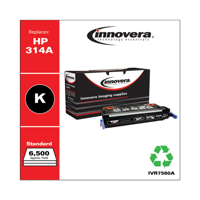 Remanufactured Black Toner, Replacement for 314A (Q7560A), 6,500 Page-Yield