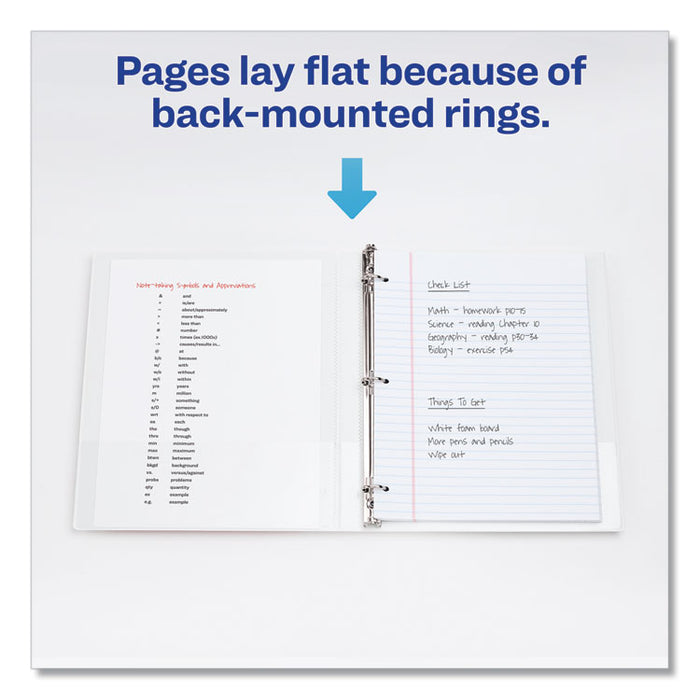 Framed View Heavy-Duty Binders, 3 Rings, 0.5" Capacity, 11 x 8.5, White