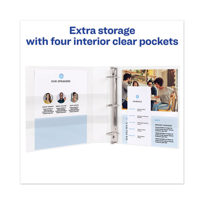 TouchGuard Protection Heavy-Duty View Binders with Slant Rings, 3 Rings, 3" Capacity, 11 x 8.5, White