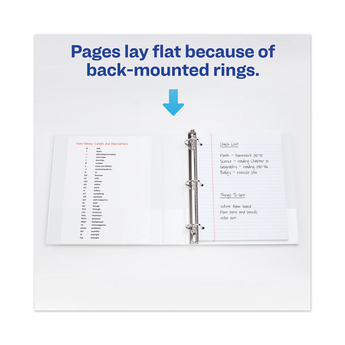 TouchGuard Protection Heavy-Duty View Binders with Slant Rings, 3 Rings, 1.5" Capacity, 11 x 8.5, White
