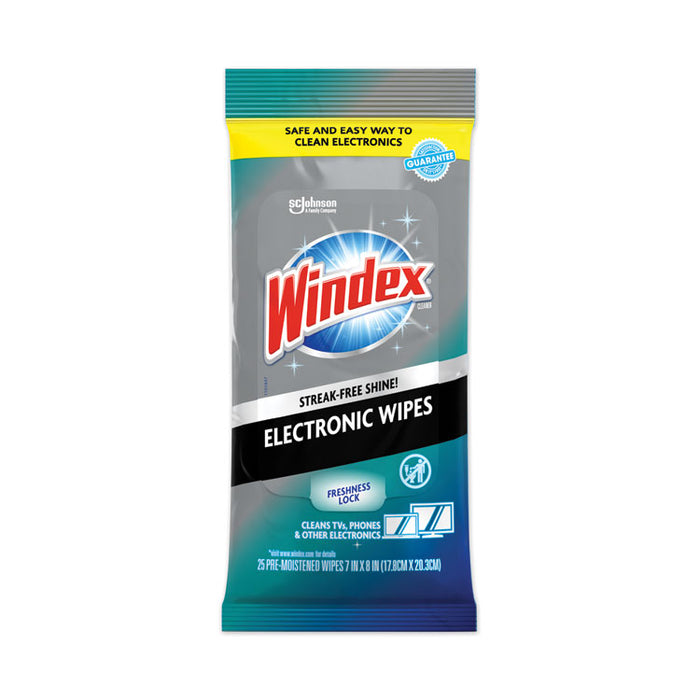 Electronics-Cleaner Wipes, 1-Ply, 7 x 10, Neutral Scent, White, 25/Pack, 12 Packs/Carton