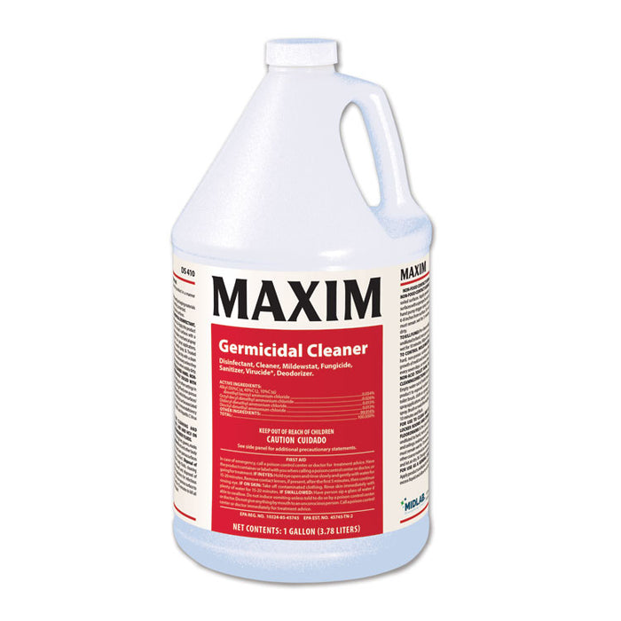 Germicidal Cleaner, Lemon Scent, 1 gal Bottle, 4/Carton