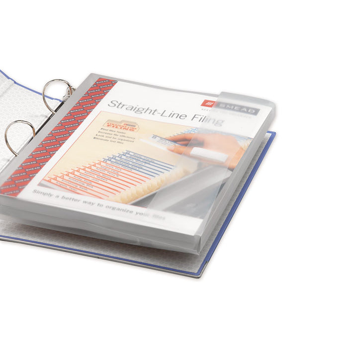 Poly Ring Binder Pockets, 9 x 11.5, Clear, 3/Pack