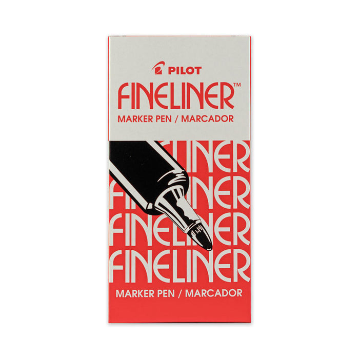 Fineliner Porous Point Pen, Stick, Fine 0.4 mm, Red Ink, Red Barrel