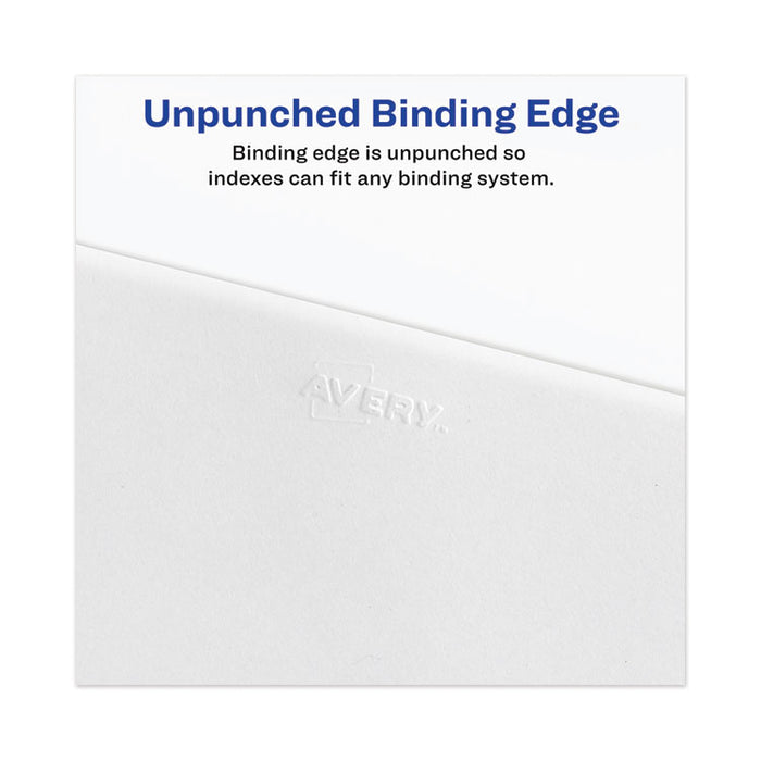 Avery-Style Preprinted Legal Side Tab Divider, 26-Tab, Exhibit T, 11 x 8.5, White, 25/Pack, (1390)