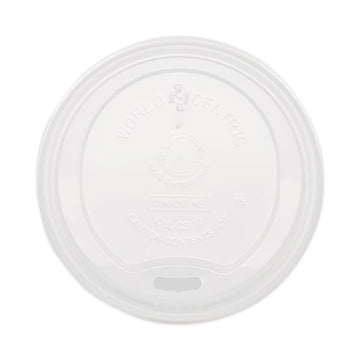 PLA Lids for Hot Cups, Fits 10 oz to 20 oz Hot Cups, Plastic, White, 1,000/Carton