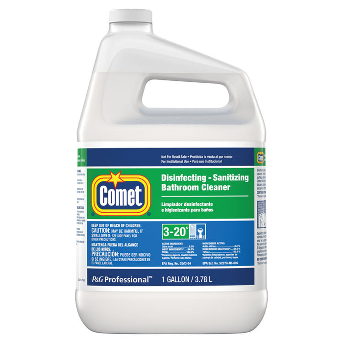Disinfecting-Sanitizing Bathroom Cleaner, Citrus Scent, 1 gal Closed-Loop Plastic Jug, 3/Carton