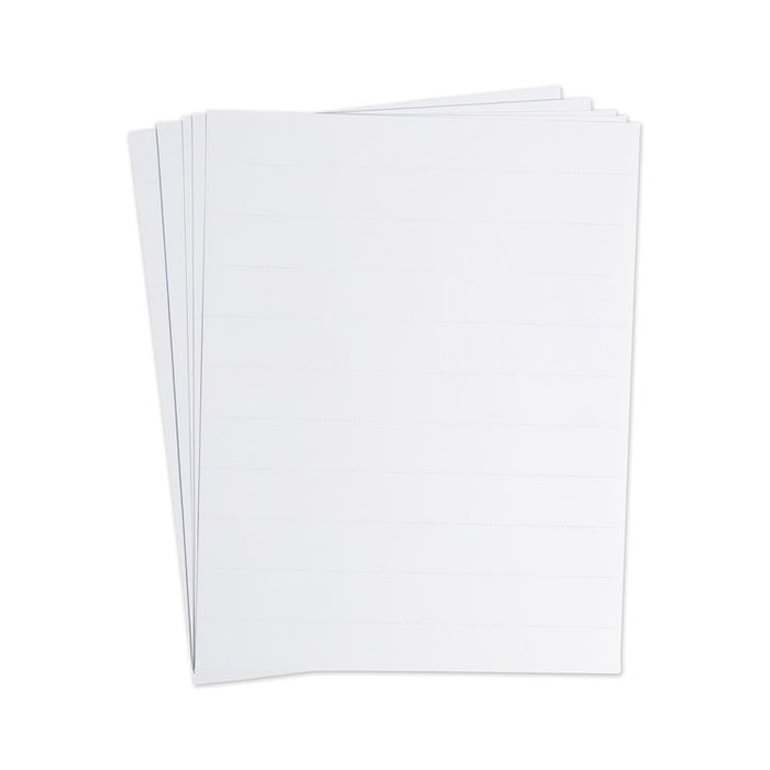 Data Card Replacement Sheet, 8.5 x 11 Sheets, Perforated at 1", White, 10/Pack