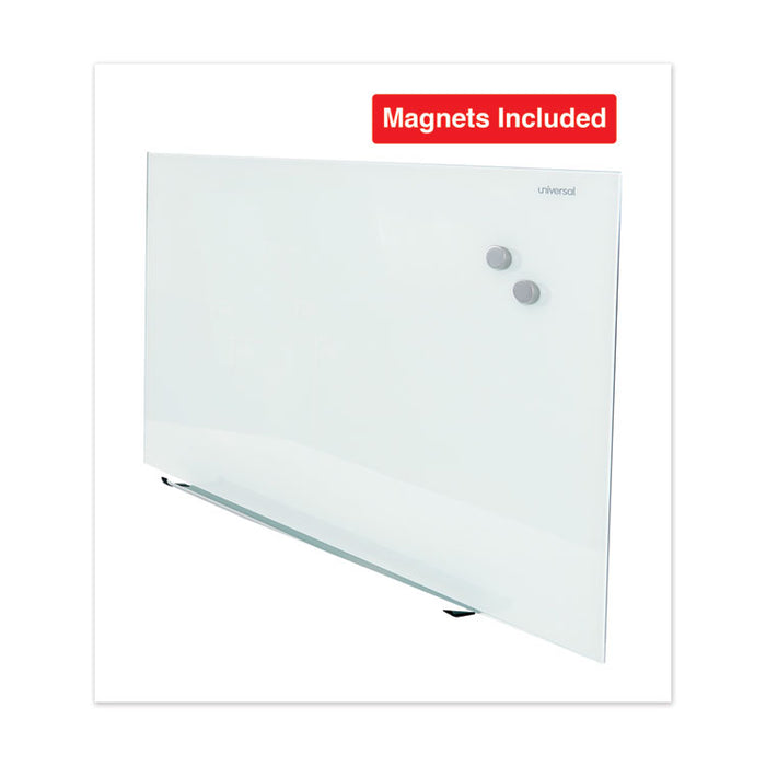 Frameless Magnetic Glass Marker Board, 36" x 24", Translucent Frost Surface
