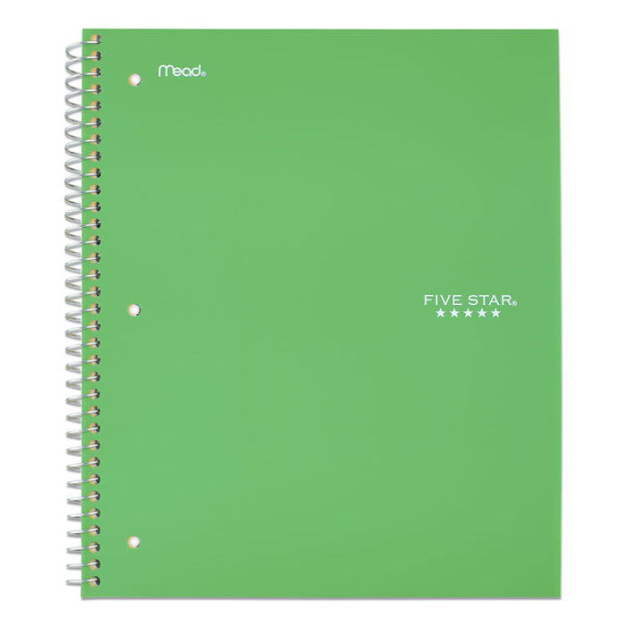 Wirebound Notebook, 5-Subject, Wide/Legal Rule, Randomly Assorted Cover Color, (200) 10.5 x 8 Sheets