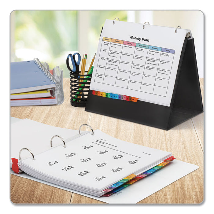 OneStep Printable Table of Contents and Dividers - Double Column, 52-Tab, 1 to 52, 11 x 8.5, White, 1 Set