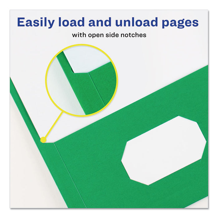 Two-Pocket Folder, Accommodates (40) 11 x 8.5 Sheets, Assorted Colors, 25/Box