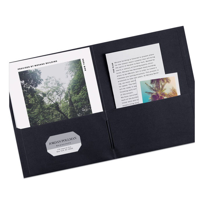 Two-Pocket Folder, Accommodates (40) 11 x 8.5 Sheets, Assorted Colors, 25/Box