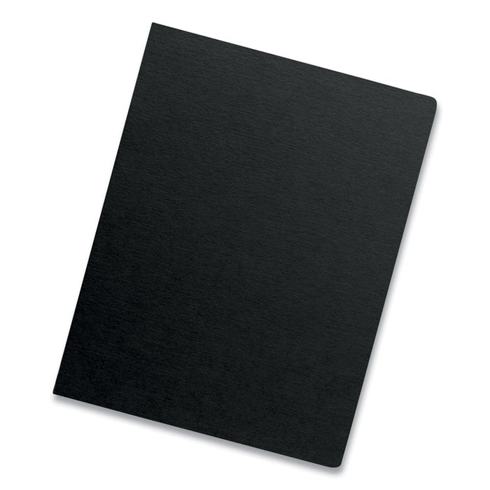 Futura Presentation Covers for Binding Systems, Plastic, Round Corners, 11.25 x 8.75, Matte Black, 25/Pack