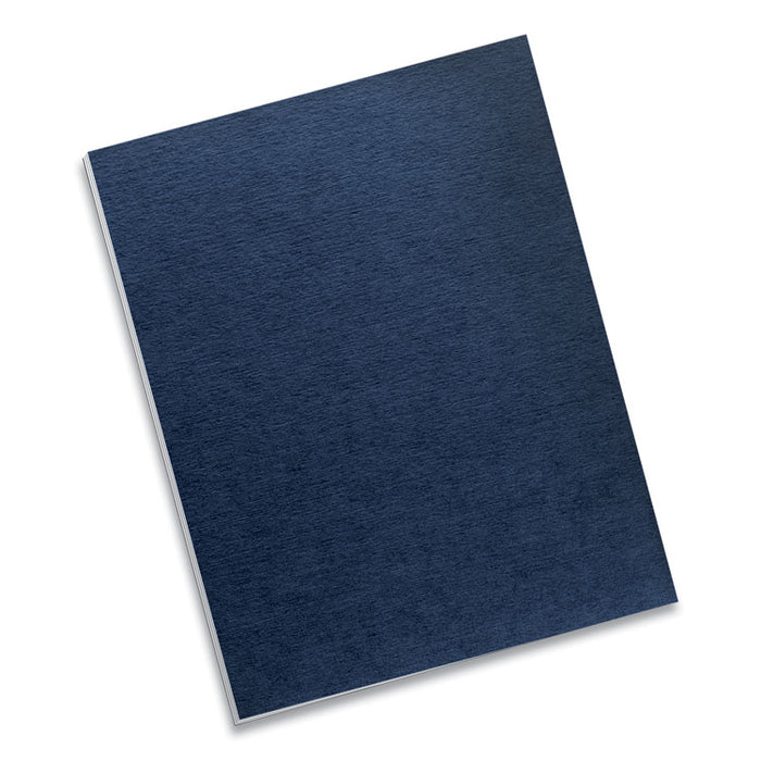 Expressions Linen Texture Presentation Covers for Binding Systems, Paper, Square Corners, 11 x 8.5, Navy, 200/Pack